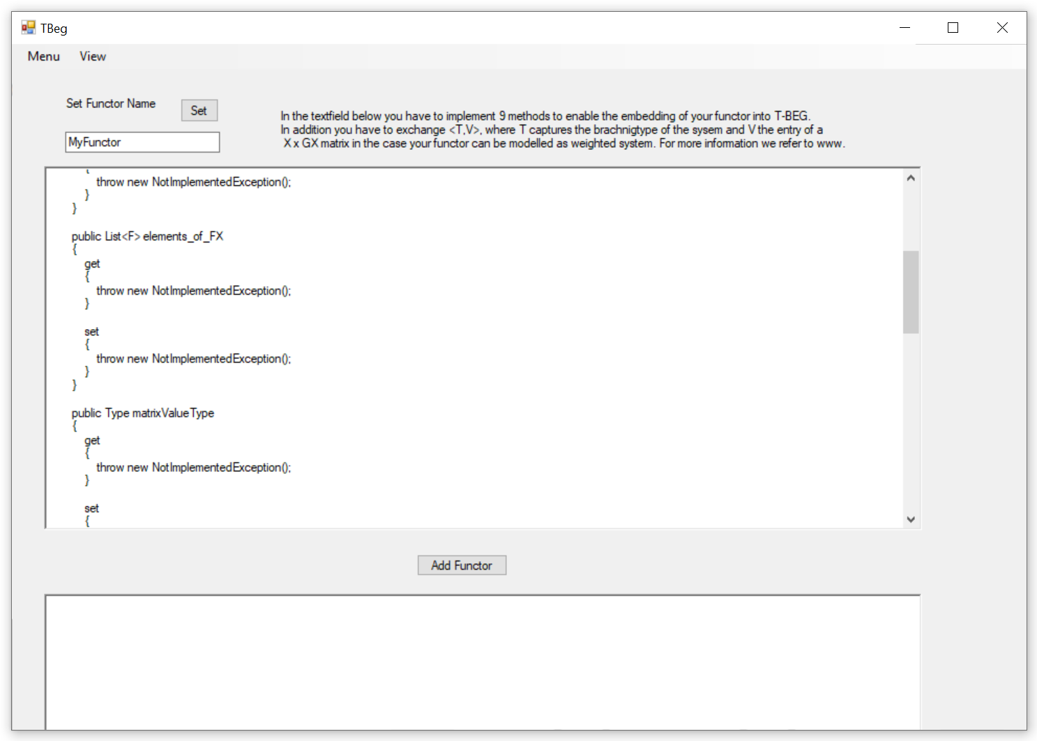 Add Functor View Input Transition System View