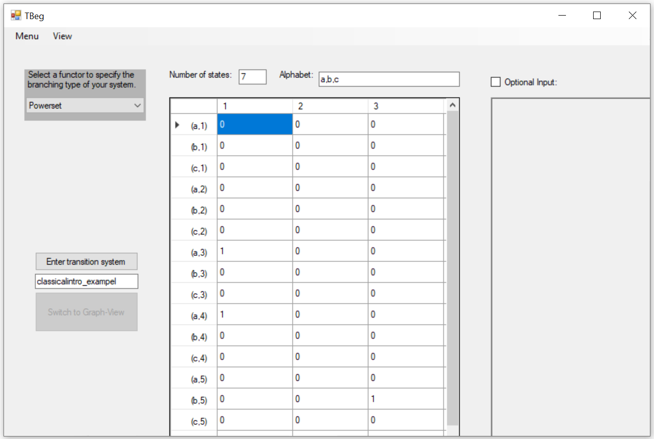 Input Transition System View